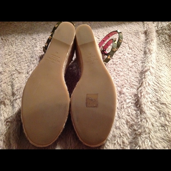 Valentino Rockstud Espadrille Wedges - Picture 6 of 8